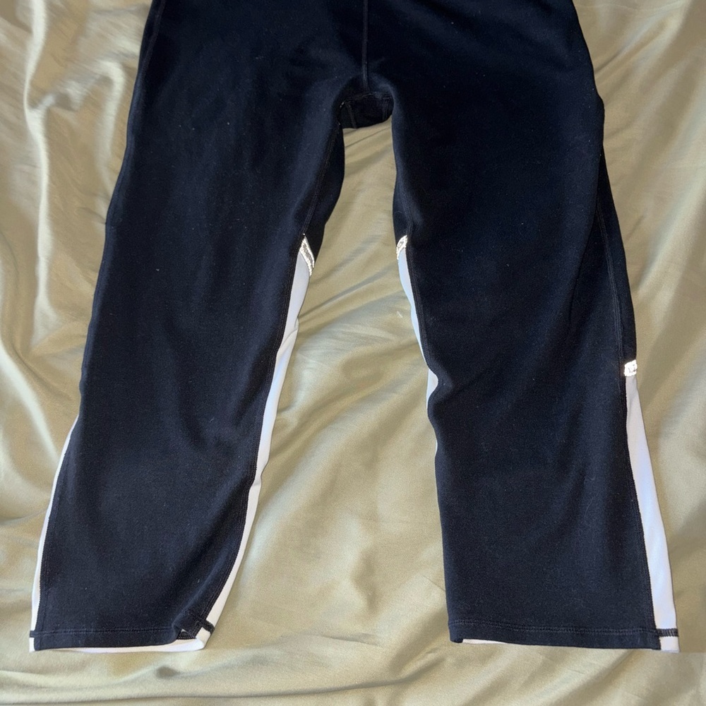 Fabletics Black with White Capri